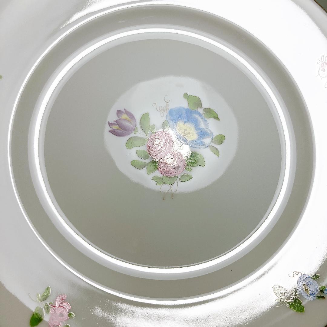 アウガルテン シンプルブーケ プレート 19.5cm 2枚　|3024|