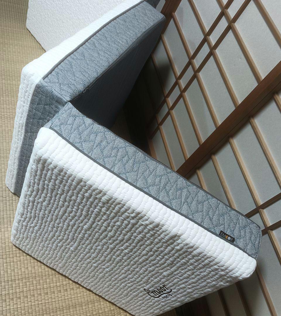 EMOOR 折りたたみマットレス グレー・ホワイト