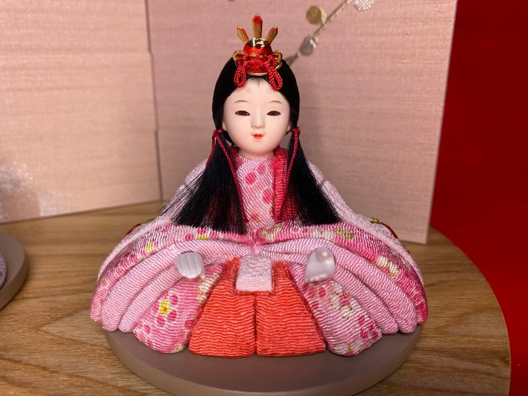 東京久月　木目込人形　ほのか　親王飾り・頭　杉田明十志　原作・木目込　新井久夫