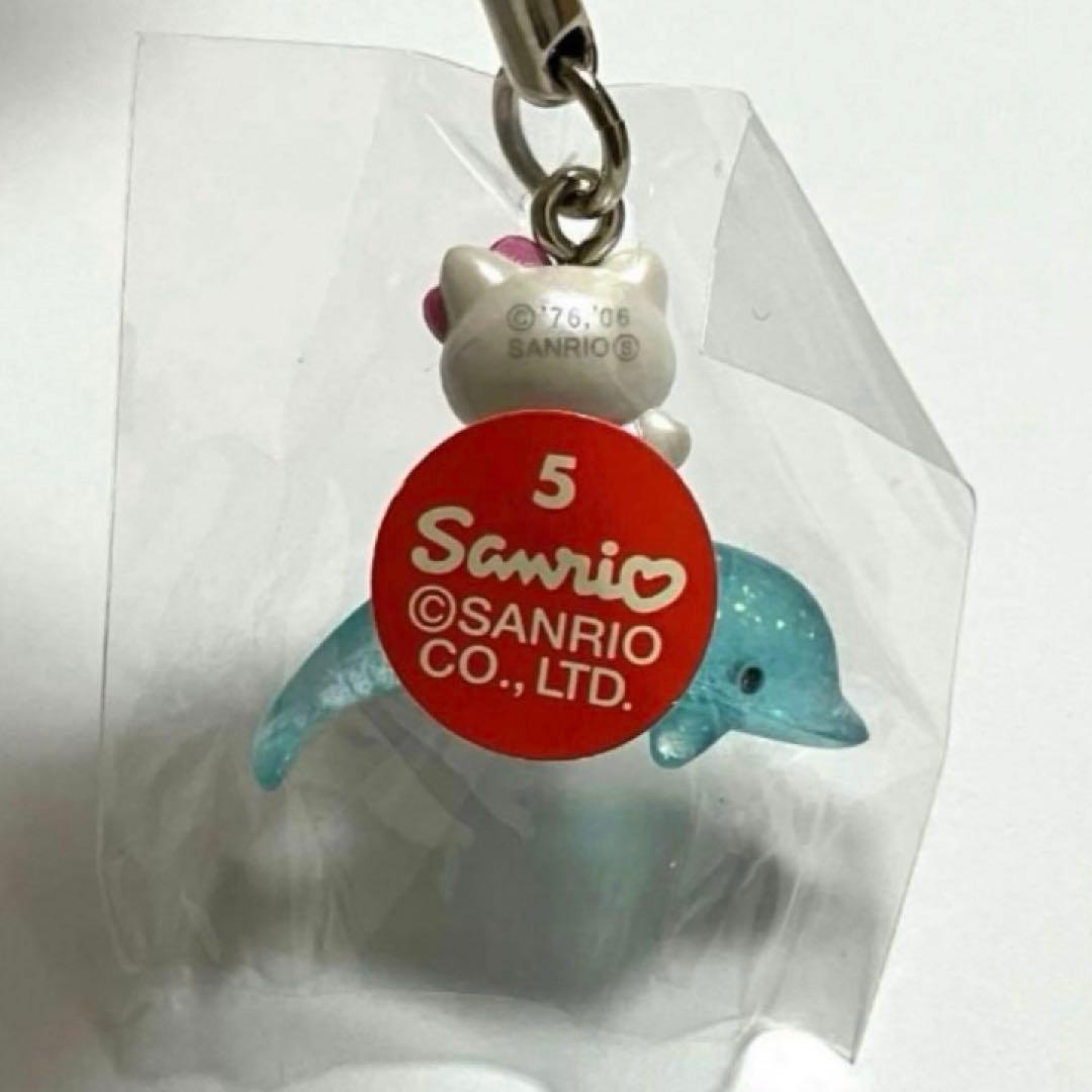 【未使用】ハローキティ オーロラねつけ 根付け ドルフィン イルカ ストラップ