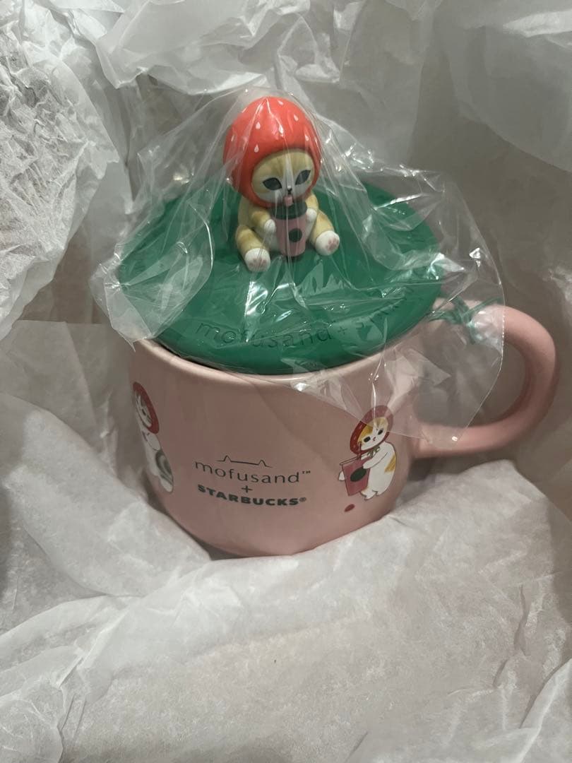 mofusand + STARBUCKS 蓋付マグカップ　モフサンド