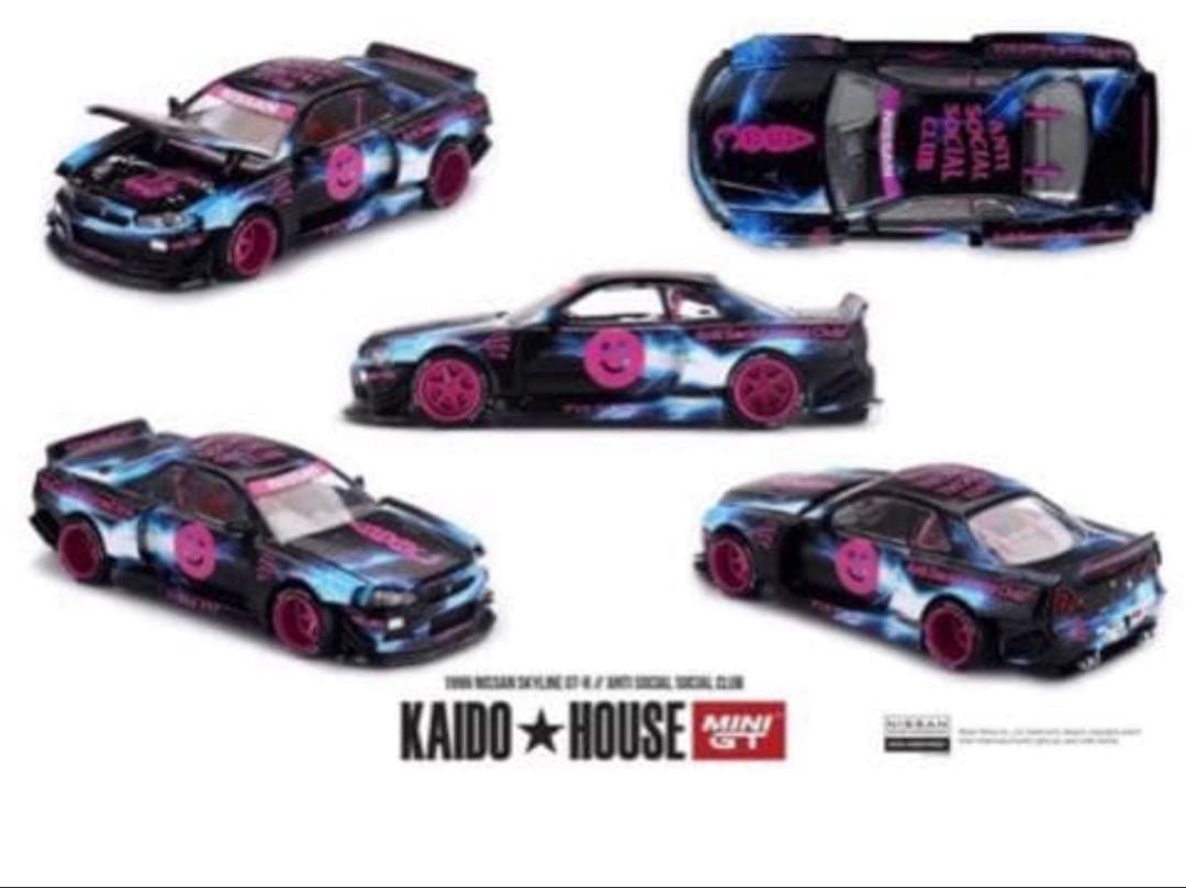KAIDO HOUSE ミニカー 1/64 ブラック/ピンク
