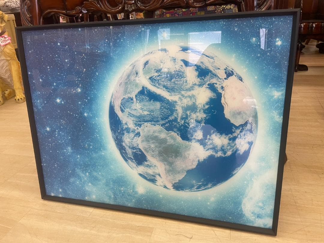 【1点限定品】アートパネル　宇宙　ポスター　地球　世界　絵　絵画　壁掛け　額縁