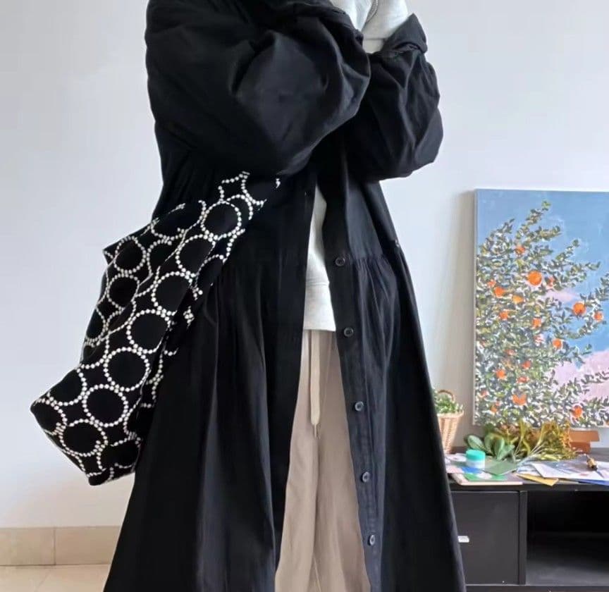 ハンドメイド　タンバリン　ショルダー　ボディ　バッグ　ミナペルホネン