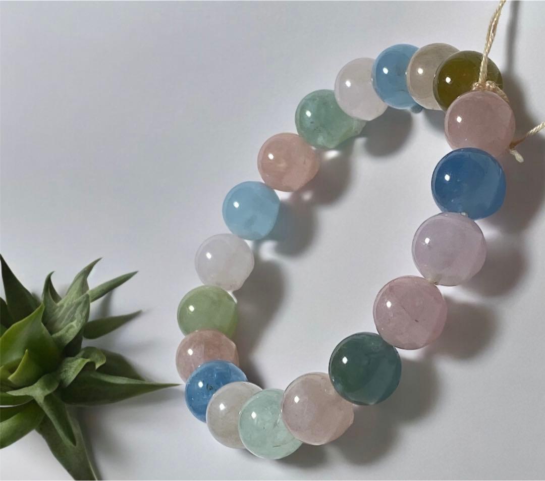 幸福の石 ミックスベリル ブレスレット パワーストーン 天然石