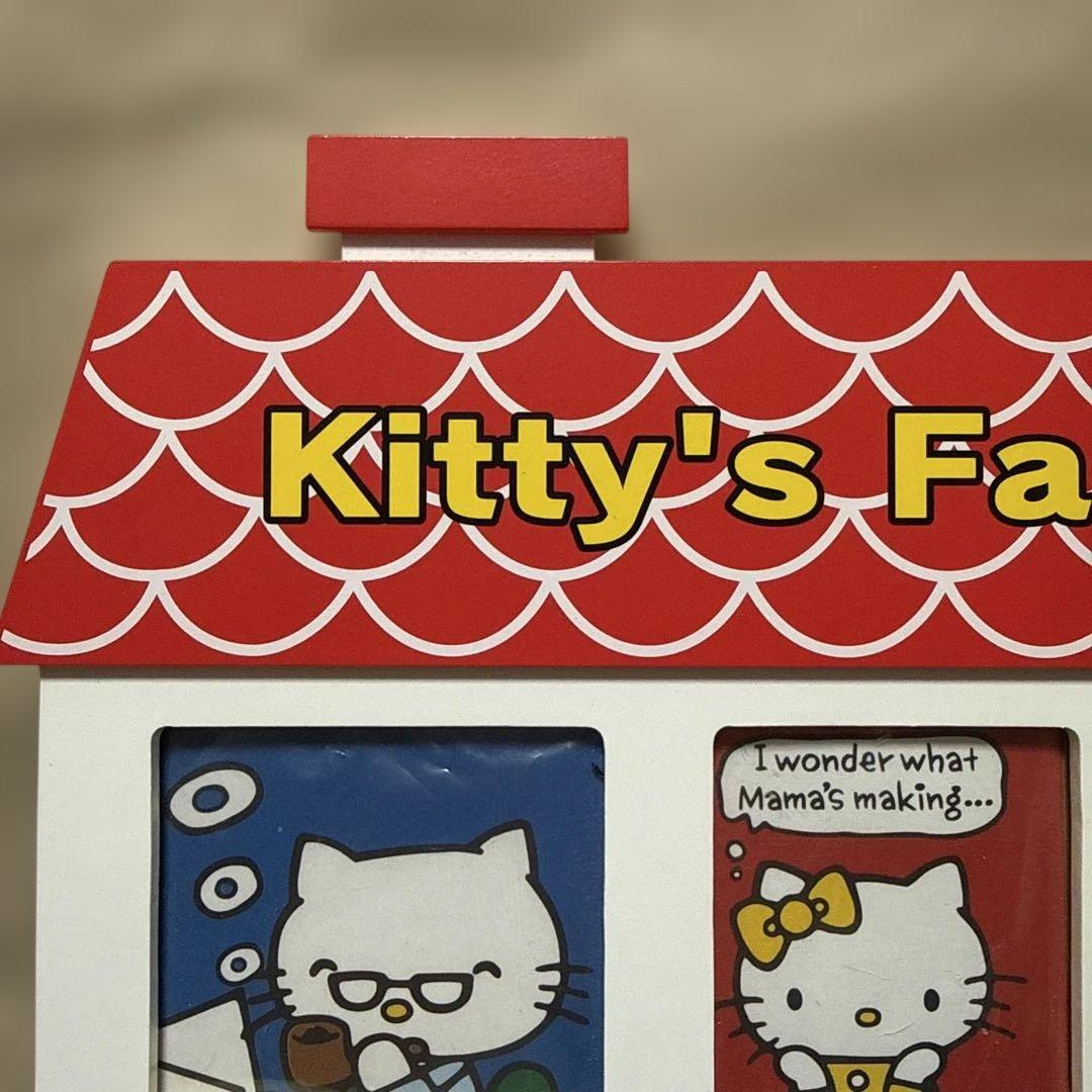 希少！レア！昭和レトロ　サンリオ　キティちゃん　木製フレーム　写真立て