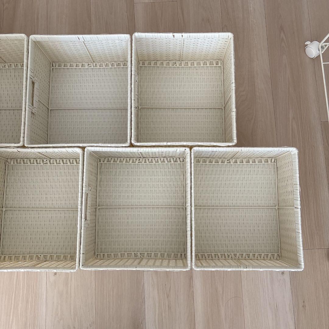 【コーヒー】ランドリーチェスト・ラック　ホワイト