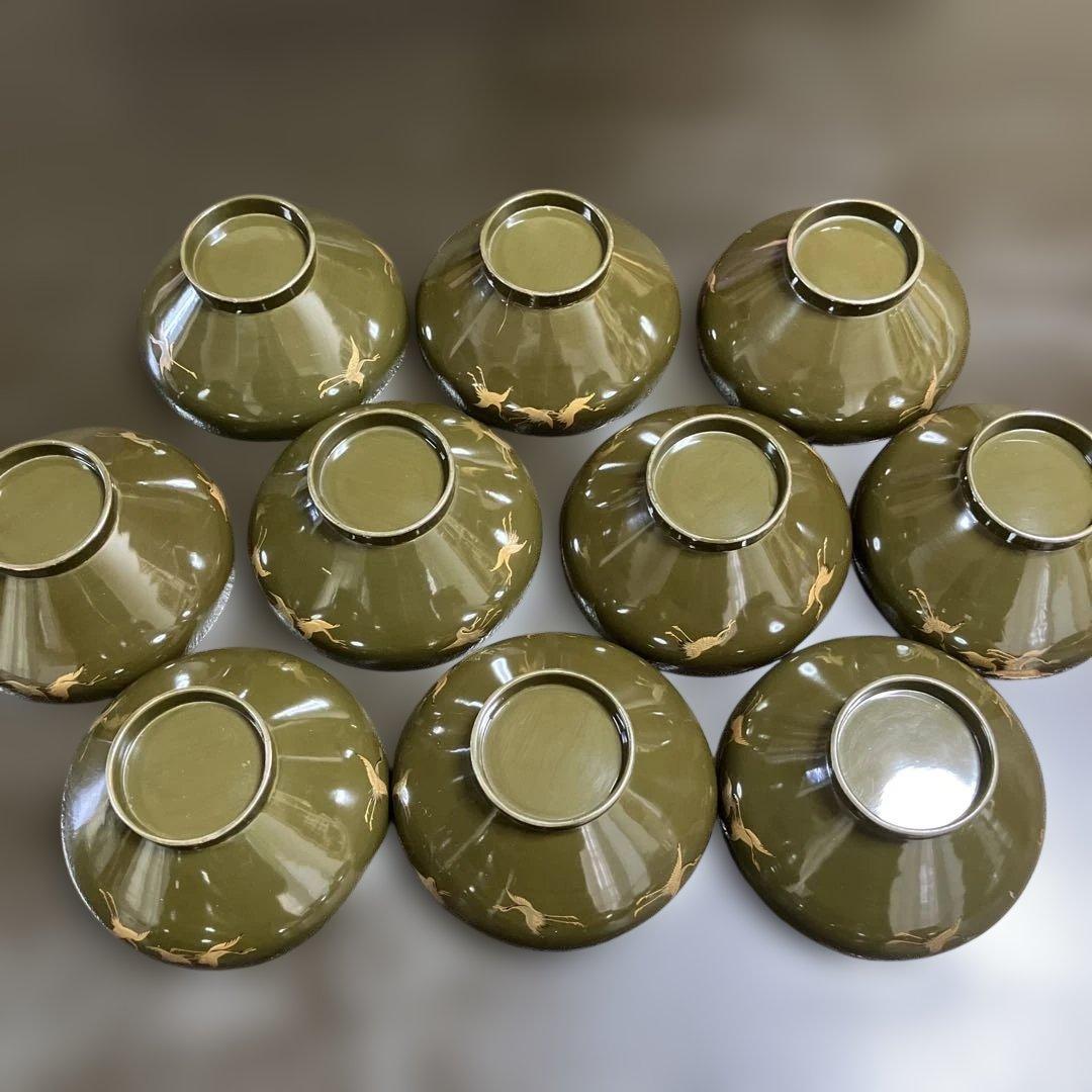 輪島塗珍しいビンテージ漆器お椀10客セット