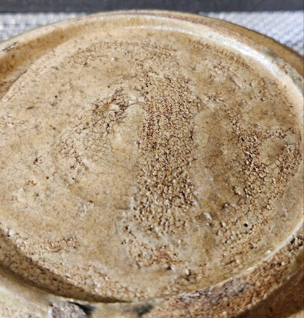 【時代古作品❗】黄瀬戸　胆礬(たんぱん　緑釉　輪線文様　鉢　菓子鉢　茶道具　茶器