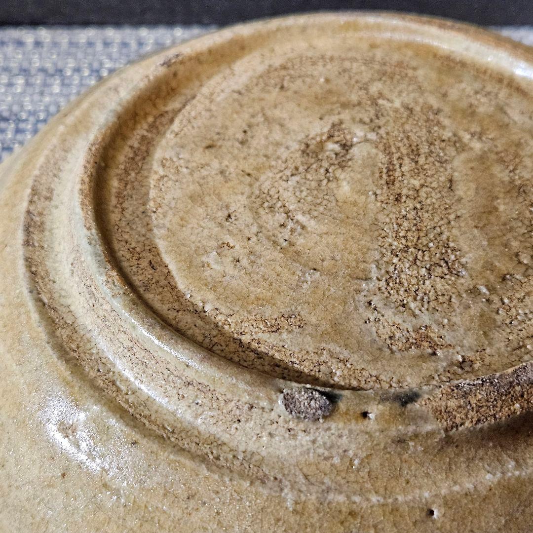 【時代古作品❗】黄瀬戸　胆礬(たんぱん　緑釉　輪線文様　鉢　菓子鉢　茶道具　茶器