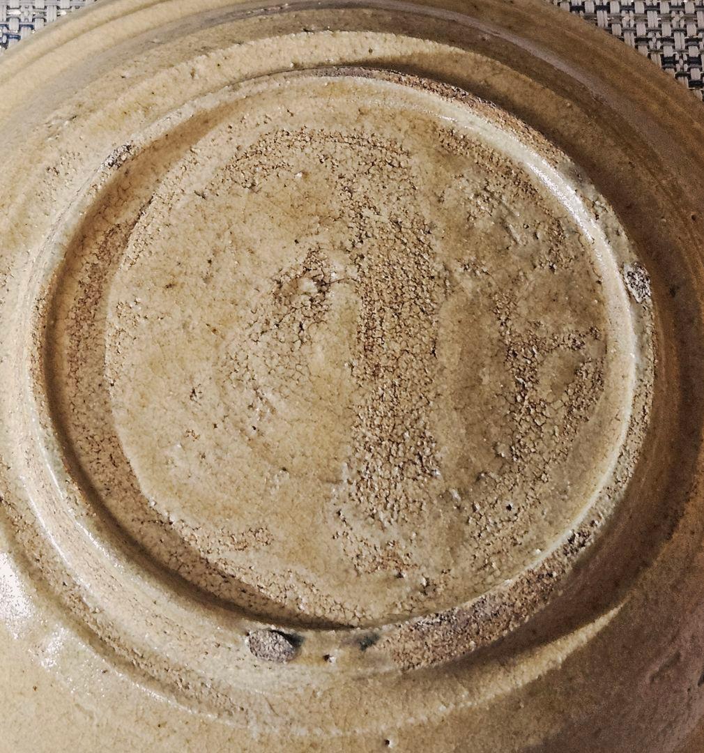 【時代古作品❗】黄瀬戸　胆礬(たんぱん　緑釉　輪線文様　鉢　菓子鉢　茶道具　茶器