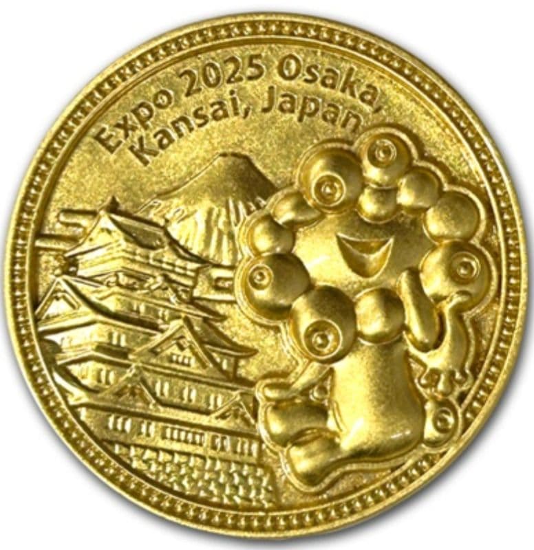 EXPO2025 金箔メダル　ミャクミャク