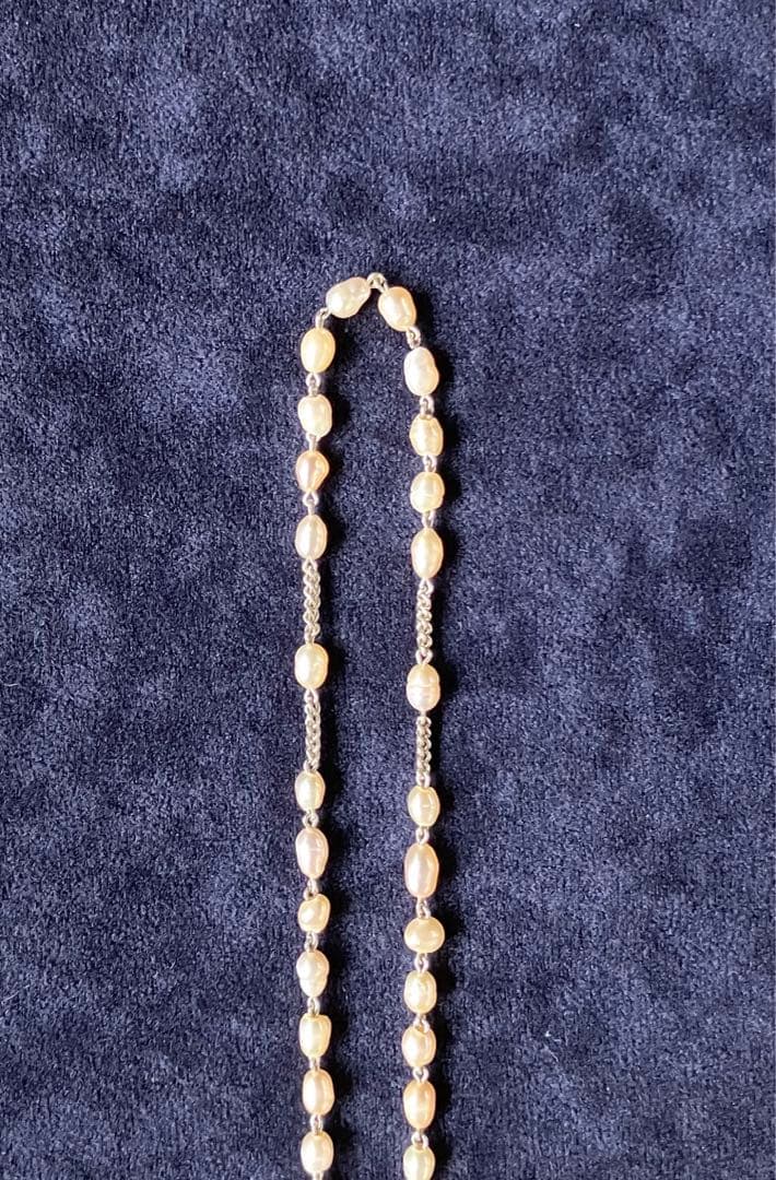 カトリック　ロザリオ　手編み　淡水パール　長崎編み