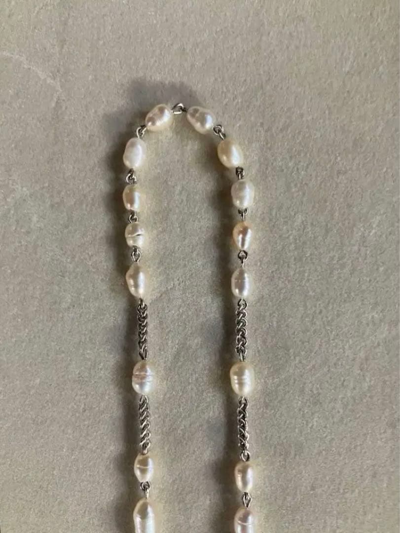 カトリック　ロザリオ　手編み　淡水パール　長崎編み