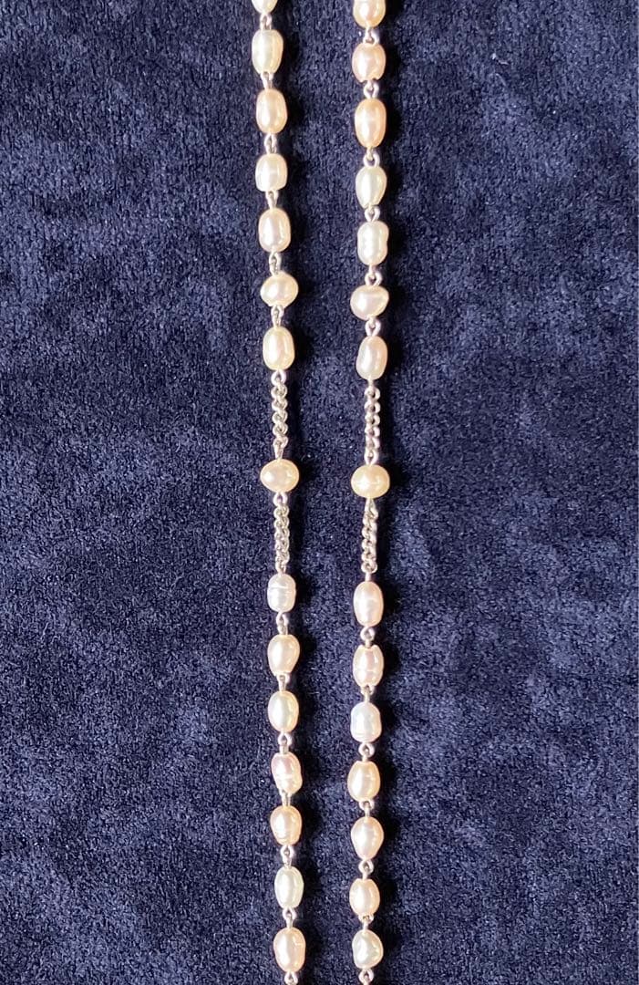 カトリック　ロザリオ　手編み　淡水パール　長崎編み