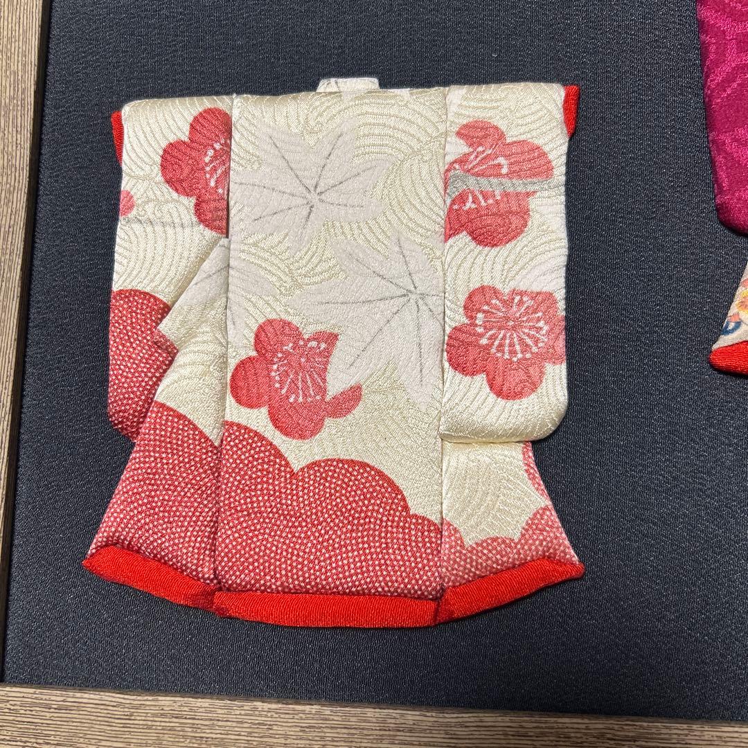 押し絵　ツバキ　着物　ハンドメイド