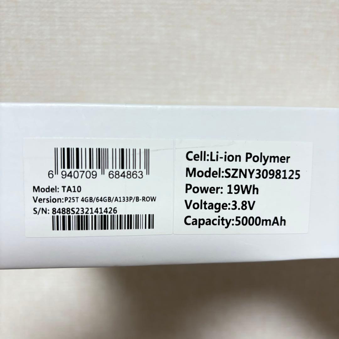 Teclast P25T TA10 4GB 64GB バッテリー5000mAh