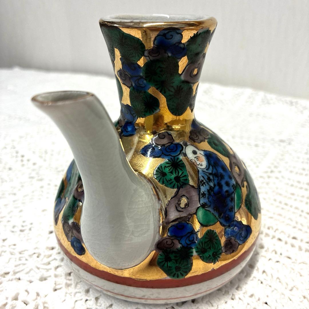 九谷焼 水差し酒器水注唐人図　古九谷