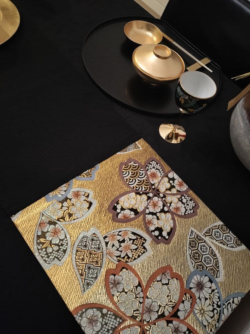 A748高級‼️ひな祭り‼️袋帯テーブルランナー2m19cm