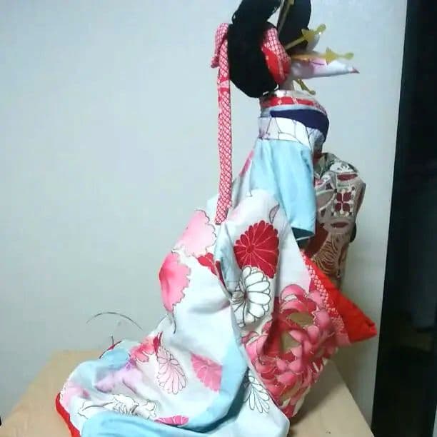 気まぐれ値下げ❗価格戻し有❄1点もの縮緬手作り狐の花魁おいらん❄