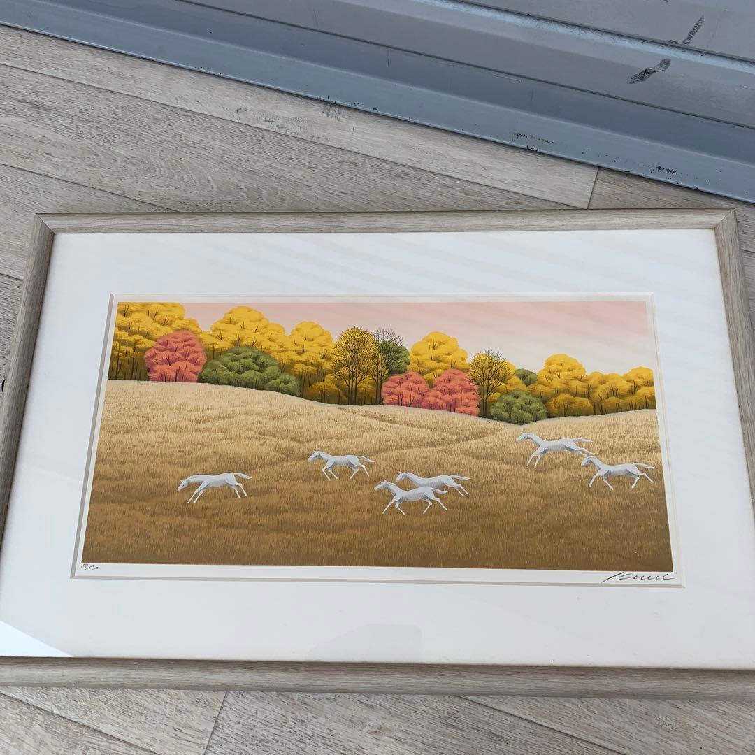 国武　久巳　　リトグラフ　300部　　馬　絵　アート