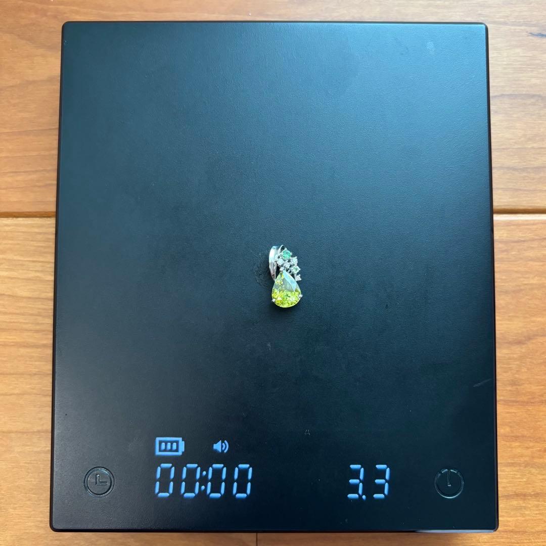 Hana スフェーン 2.92ct ペンダント トップ ダイヤ K18WG