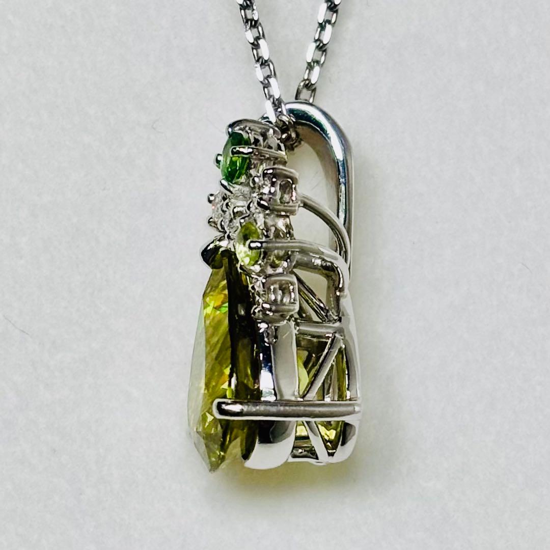 Hana スフェーン 2.92ct ペンダント トップ ダイヤ K18WG