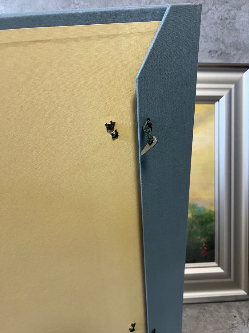 曲子明良 絵画 日本画 「湖北」 風景画 在銘 箱付 希少品