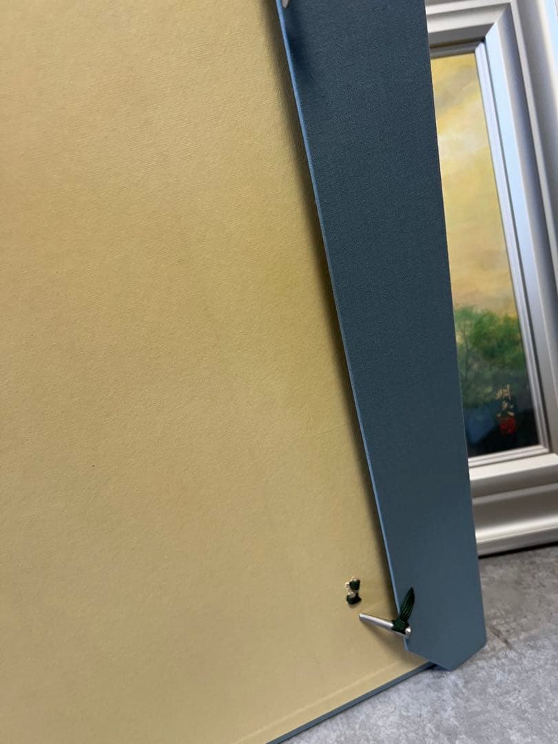 曲子明良 絵画 日本画 「湖北」 風景画 在銘 箱付 希少品