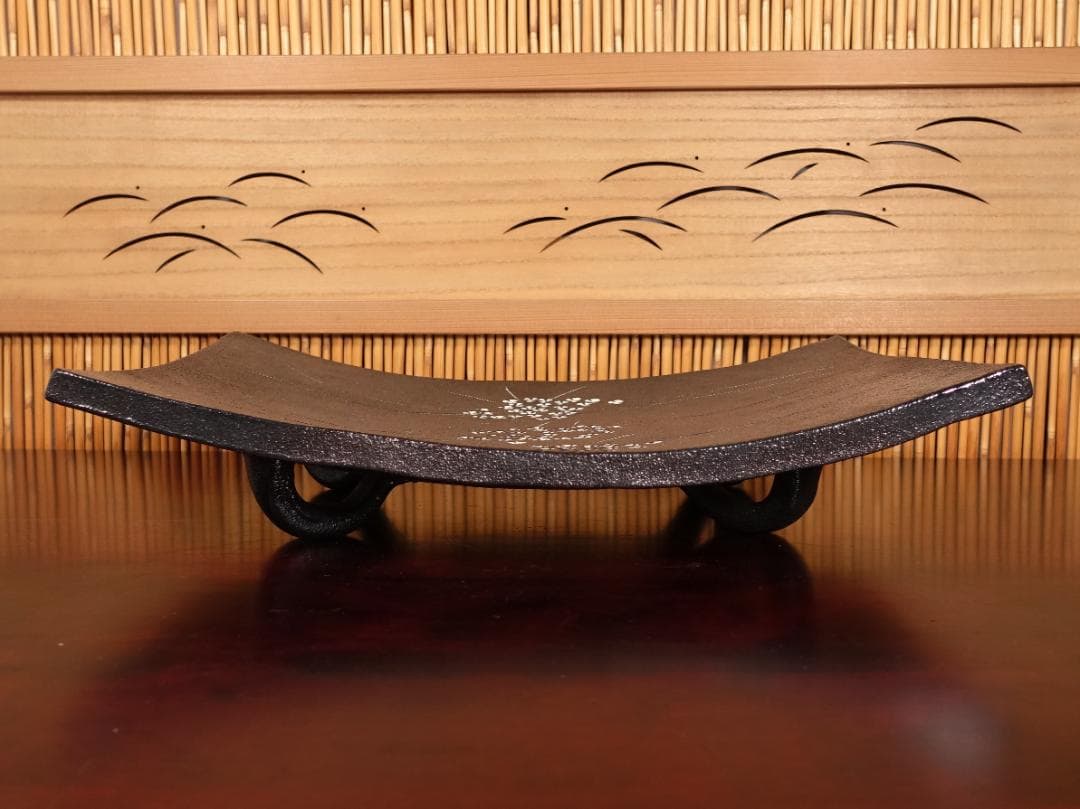 近藤豊（父:人間国宝 近藤悠三）晩年期の代名詞作 粉華俎皿 幅40cm 共箱