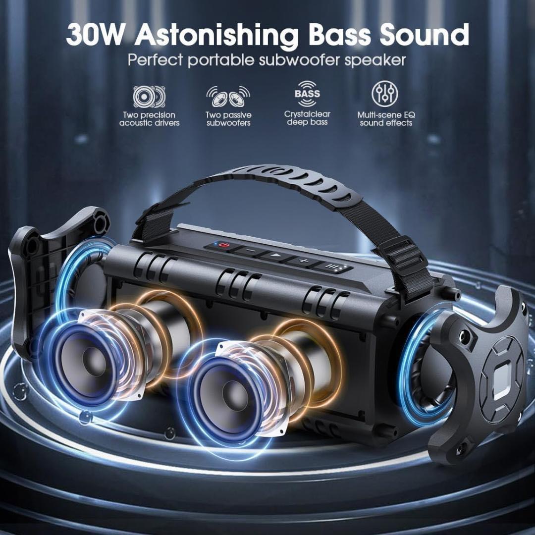 高音質　野外 屋内Bluetoothスピーカー ポータブル ワイヤレス 防水