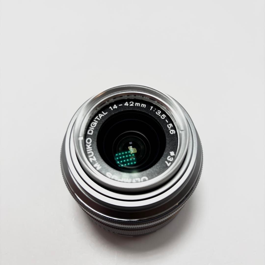 【美品】OLYMPUS E-PM2 シルバー レンズキット ミラーレス一眼カメラ