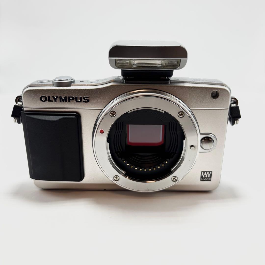 【美品】OLYMPUS E-PM2 シルバー レンズキット ミラーレス一眼カメラ