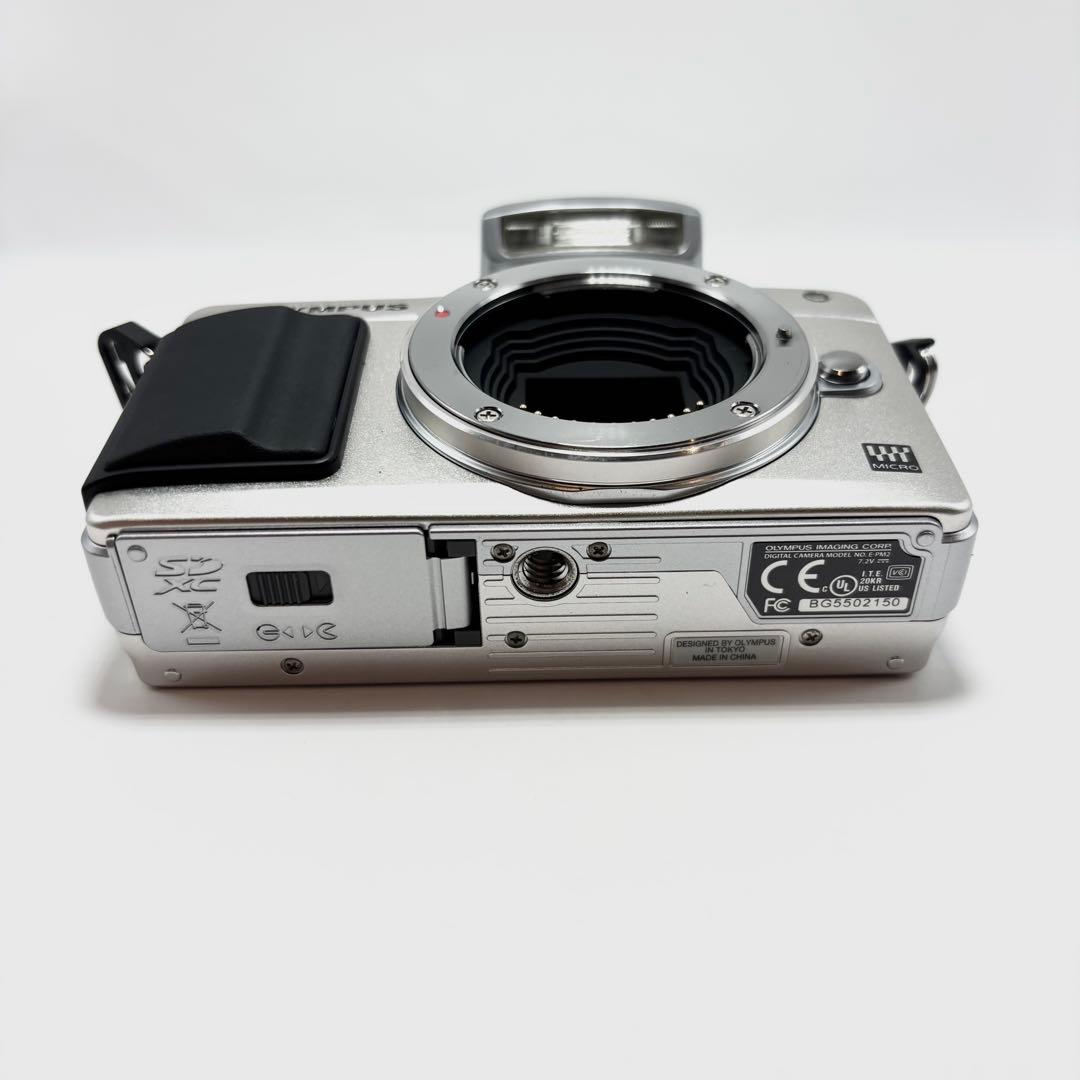 【美品】OLYMPUS E-PM2 シルバー レンズキット ミラーレス一眼カメラ