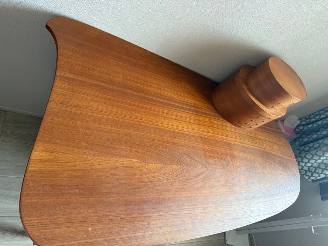 【北欧ヴィンテージ】SLOW HOUSE キドニー型デスク チーク材