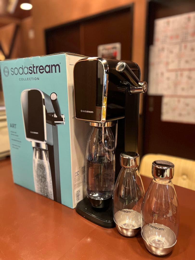【本体+ボトル計6／ガス無】ソーダストリーム ART ブラック レバー式