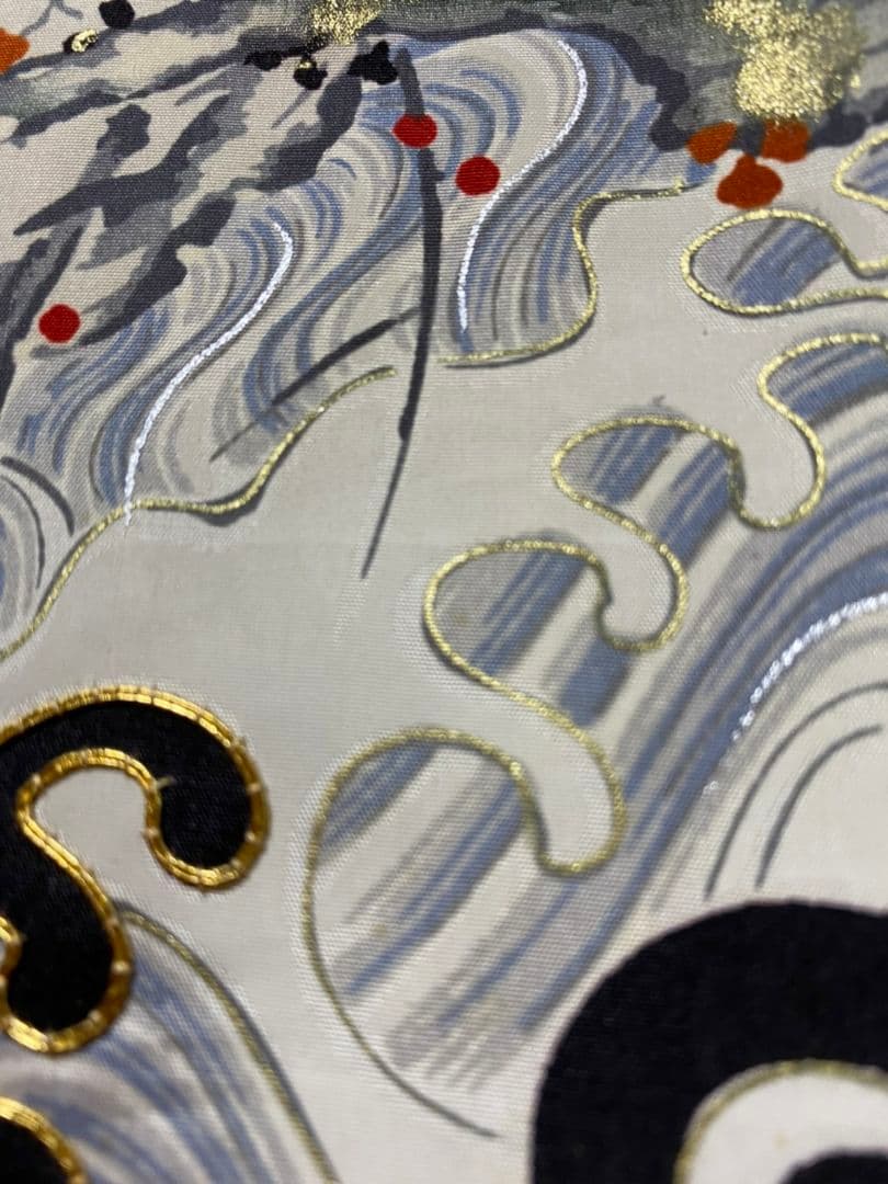 No.112アンティーク正絹七五三しつけ糸付き男の子着丈96セット裄丈44センチ