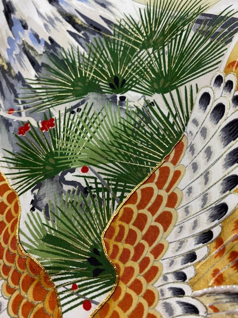 No.112アンティーク正絹七五三しつけ糸付き男の子着丈96セット裄丈44センチ