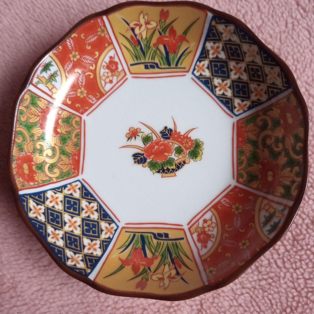 有田焼 仁祥窯 花柄 食器 セット 6点 古伊万里 金彩 和合揃 大皿 小皿