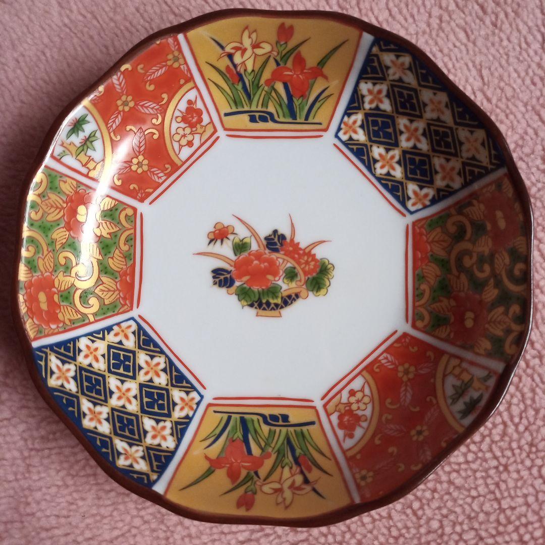 有田焼 仁祥窯 花柄 食器 セット 6点 古伊万里 金彩 和合揃 大皿 小皿