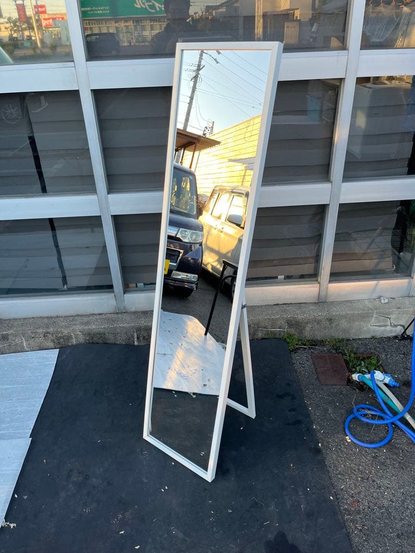 姿見（全身鏡）自立式 ホワイトカラー