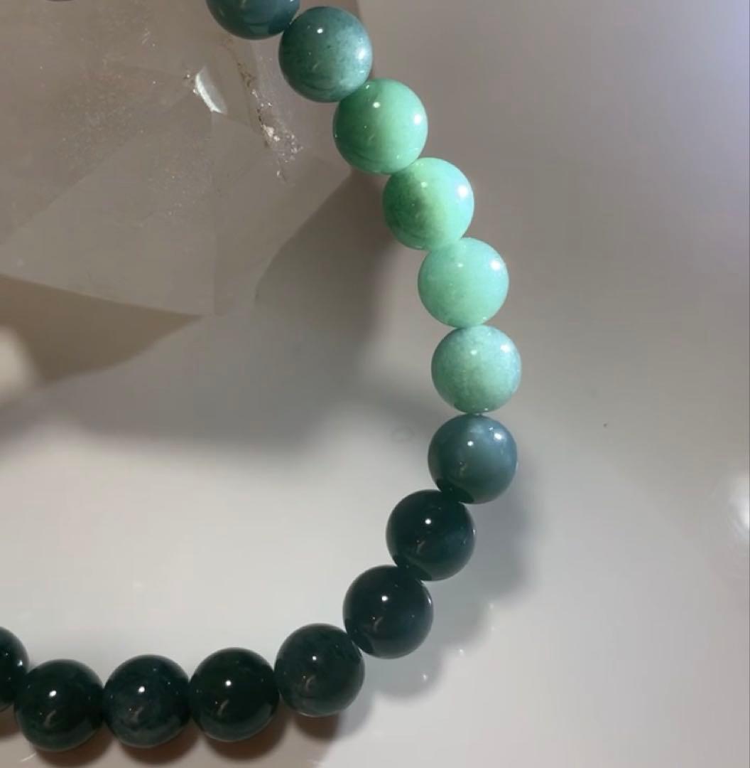 幸運授けるパワー⭐️グアテマラ翡翠　鞍馬石　翡翠　ブレスレット