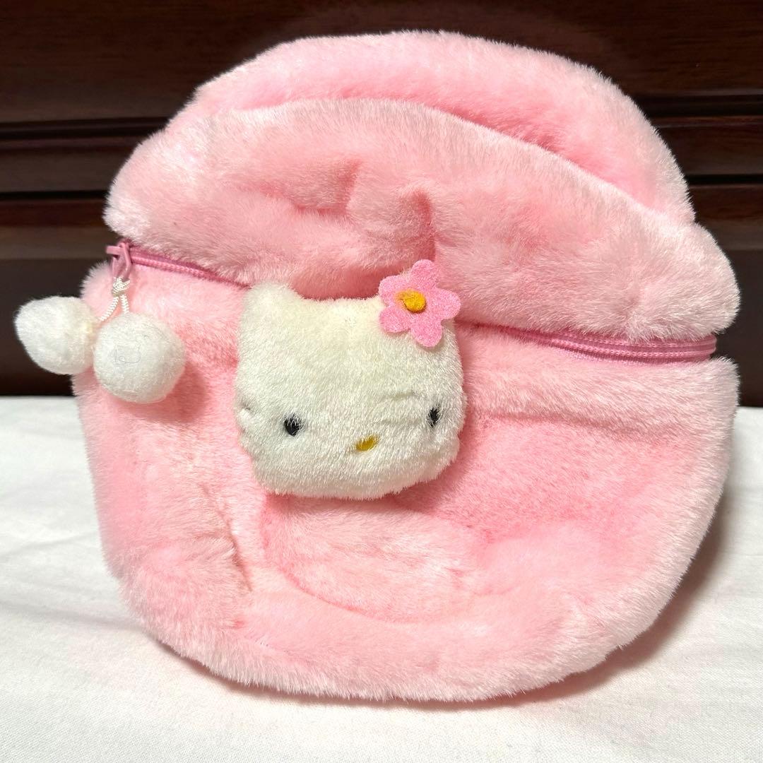 ハローキティ　平成レトロ　ボアバニティポーチ　エナメルファーバッグ　まとめ売り