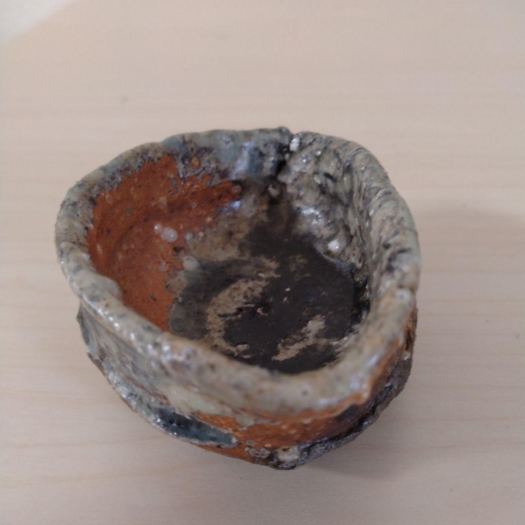 辻村史朗　伊賀ぐい呑　未使用　箱付　古色