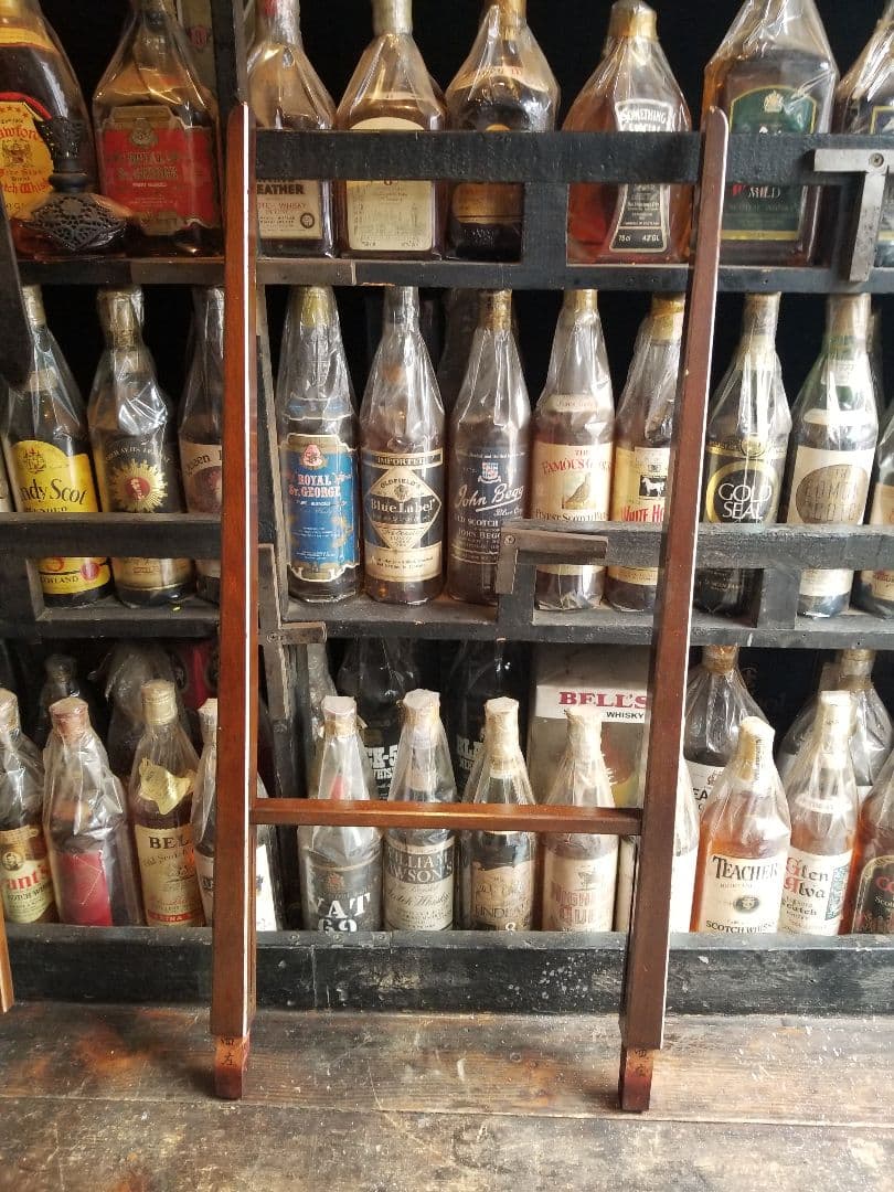 大正　年代物　浪漫　モダン　真鍮　金具　アーチ型　楔　組木　細工　スタンドミラー