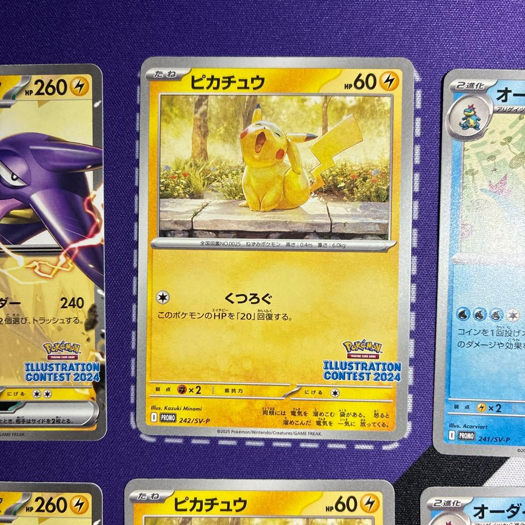 高騰中】ピカチュウ　イラストレーションコンテスト 2024 3枚セット✖️3