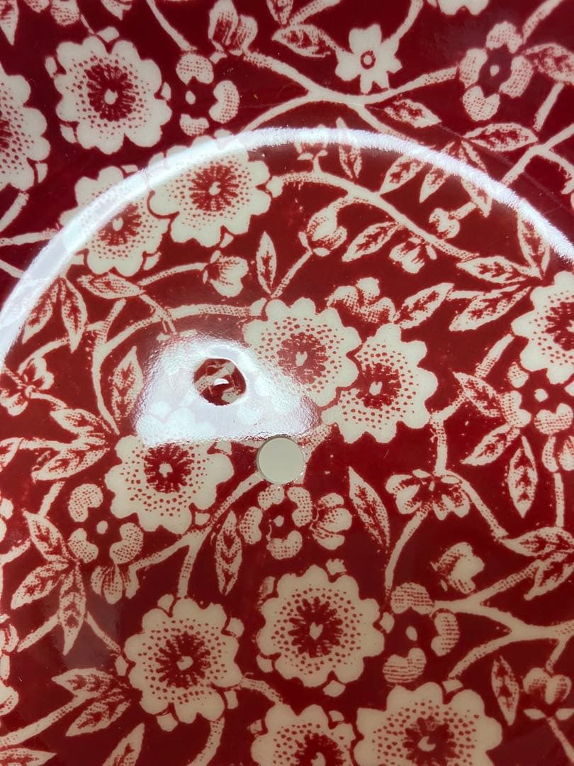 バーレイ　burleigh ティットビット　2段ケーキスタンド　レッドキャリコ