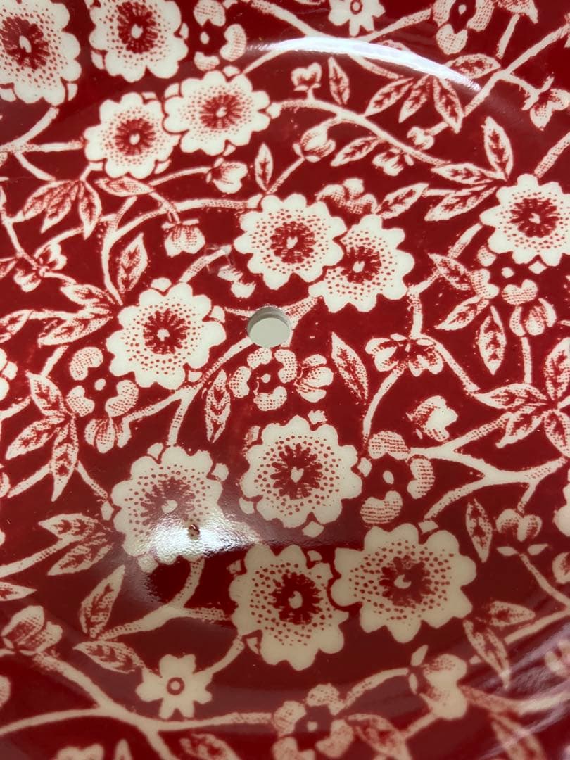 バーレイ　burleigh ティットビット　2段ケーキスタンド　レッドキャリコ