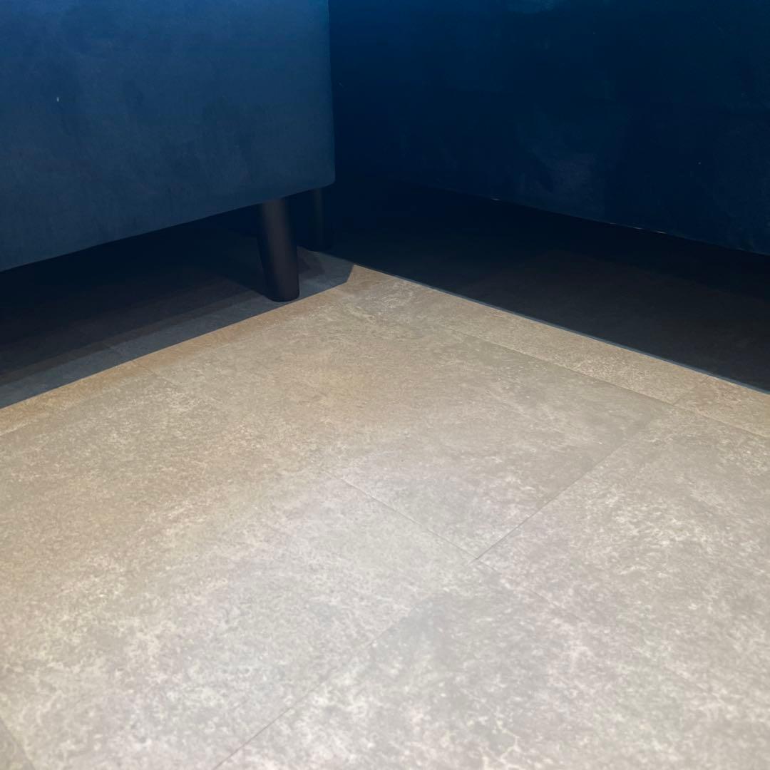 ✨送料無料✨カウチソファ3点セット　ベロア調　ダークブルー　✨保証書付✨　③