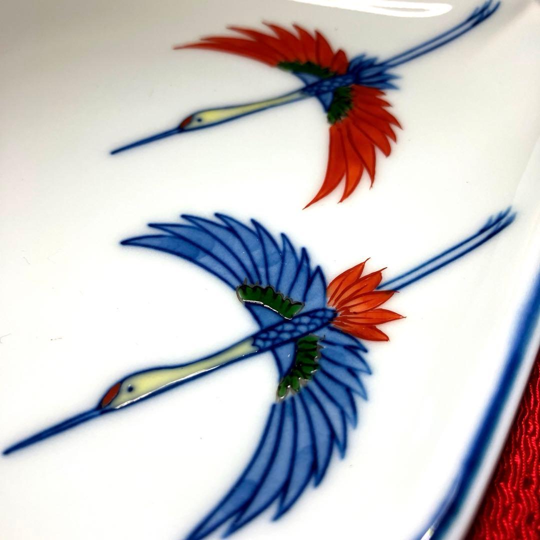 源右衛門　双鶴菱形皿　菱形銘々皿揃　5枚セット